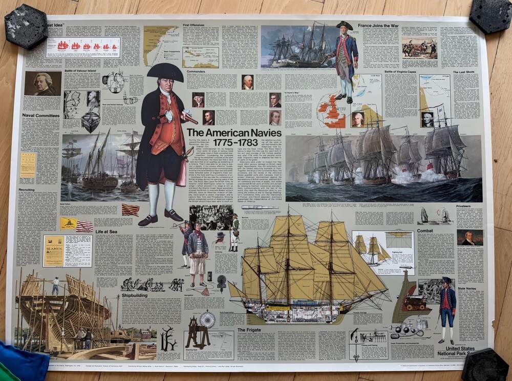 The American Navies 1775-1783 Vintage U.S. National Park Service Poster